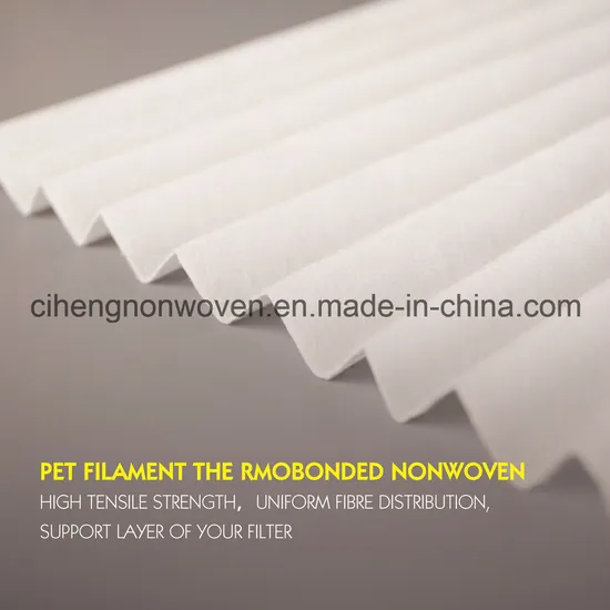 White Medium Efficiency Bag Pocket Filter Media Roll with Meltblown Layer 