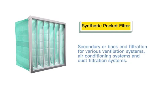 F5/F6/F7/F8/F9 Nonwoven Synthetic Media High Loft Pocket Filter (Media) 