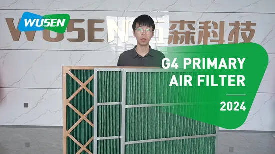 Wusen HVAC System Furnace Panel Air Filter Pre 592X592X45 mm Pleated G4 Primary Merv 8 Air Filter 