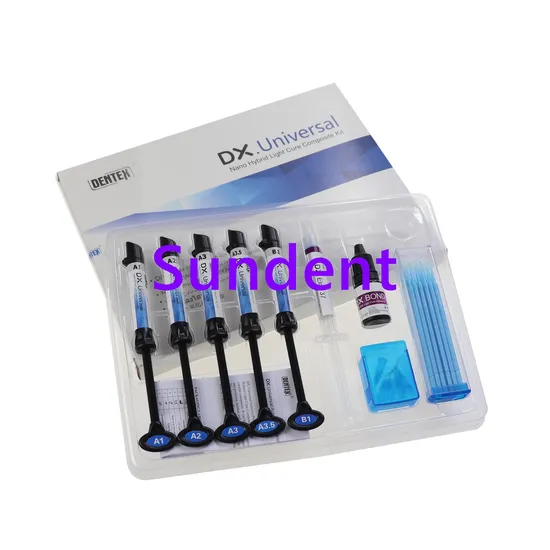 Dentex Universal Light Cure Composite Resin Kit with Bonding Etch Gel Tooth Repair Dental Material 